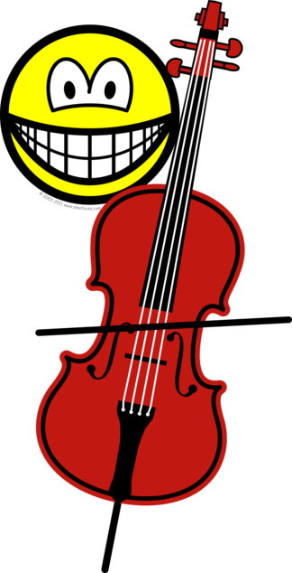 Cello playing smile