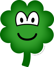 Good luck clover emoticon