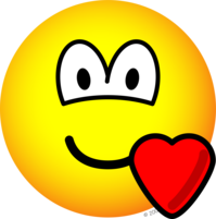 Love heart emoticon : Emoticons @ emofaces.com