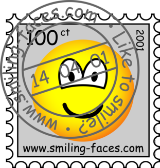 Stamped stamp emoticon